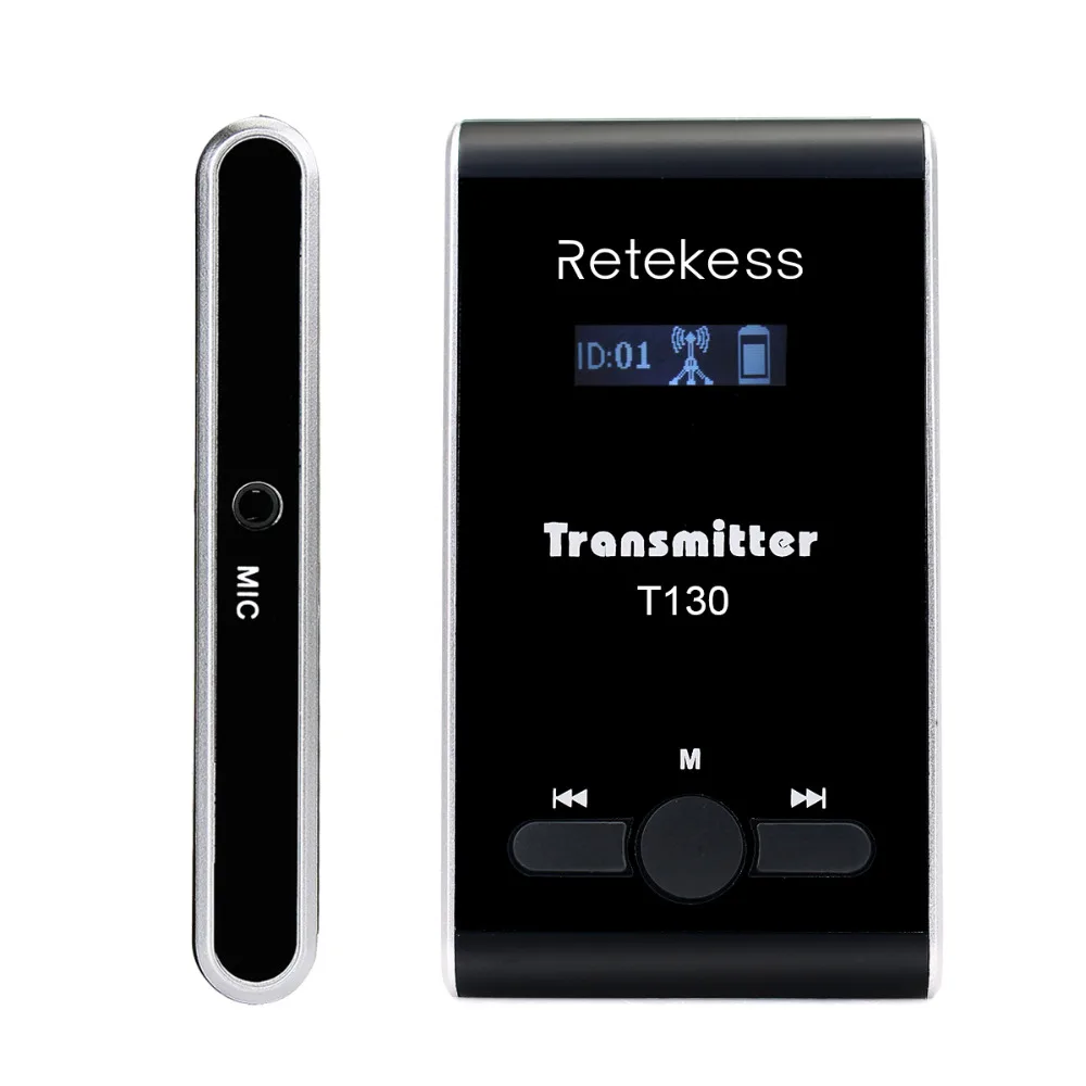 Retekess T130 المحمولة اللاسلكية الارسال 195-230 MHz ل نظام مرشد سياحي/المتزامن/اجتماع/الكنيسة/اللاسلكية التدريس