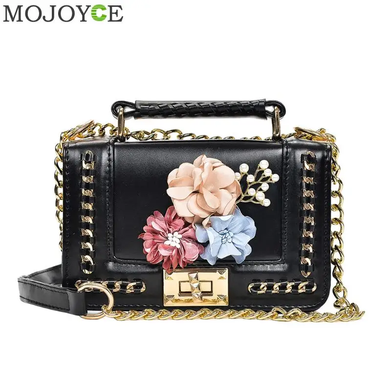 0 : Buy Women Mini Beads Flowers Handbag Famous Designers Long Chain Shoulder Bag ...