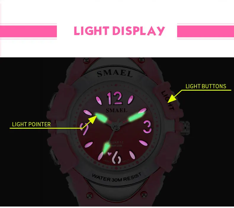 Детские часы для мальчиков и девочек цифровой водонепроницаемый товары для подарка часы SMAEL 0616C наручные часы для детей дети смотрят