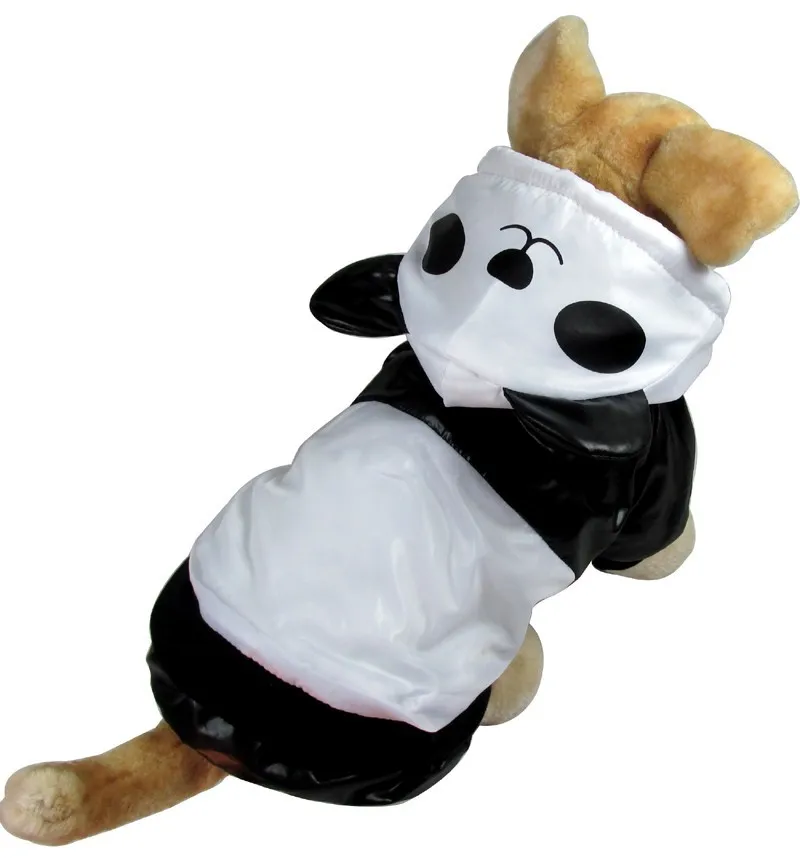 Черный и белый с Капюшоном Панда Стиль хлопок Pet Товары для собак пальто по CPAM Товары для собак Костюмы