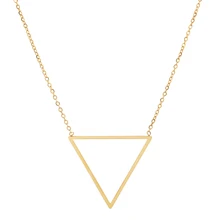 ZMZY-collares de triángulo de Color dorado para mujer, joyería de moda, Gargantilla de acero inoxidable, regalo, collar de joyería para mujer