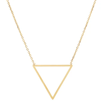 

ZMZY Gold Color Simple Triangle Necklaces Charm Women's Fashion Jewelry Stainless Steel Ketting Choker Gift Collier Femme Bijoux
