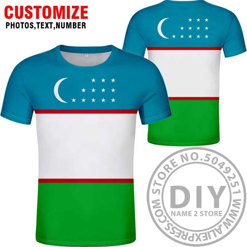 Узбекская футболка diy на заказ с именем номер uzb футболка Национальный флаг uz ozbekiston Узбекская страна текст печать фото одежда - Цвет: Style 1