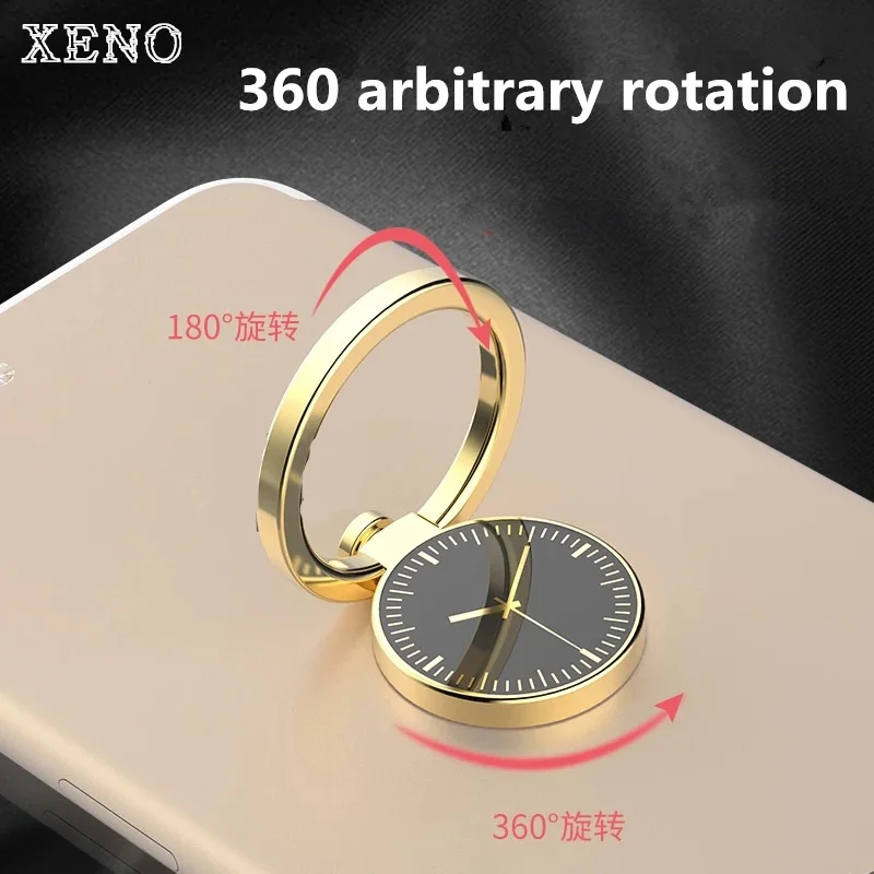 Luxury 360 Degree Metal Finger Ring Holder Smartphone Mobile Phone Finger Stand Holder For iPhone 7 6 X Samsung S9 Plus Tablet