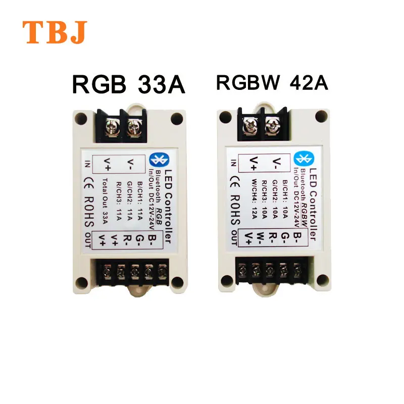 

DC12-24V Bluetooth RGB RGBW LED Controller by Android/IOS Smartphone for 5050/3528 Led Strip