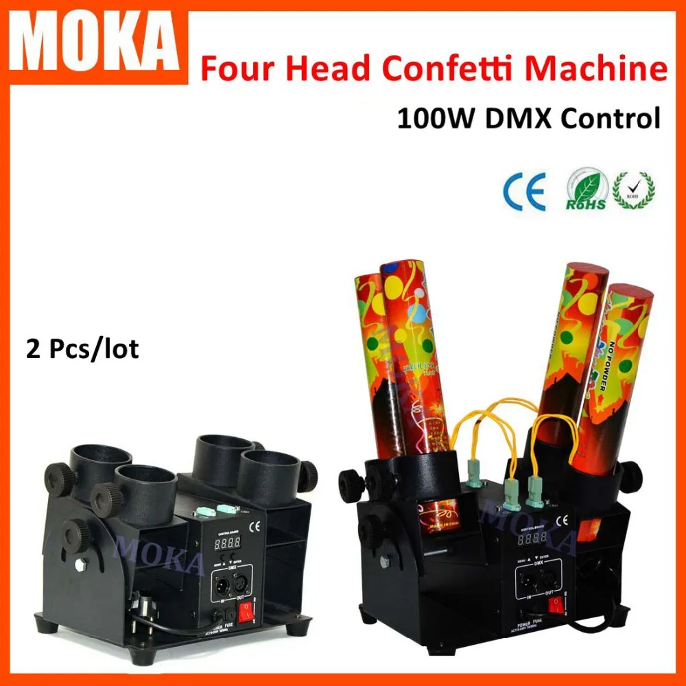 2Pcs/Lot Cheaper price Confetti Machine DMX wedding confetti machine hold 4 piece confetti shooter for party/wedding/theater