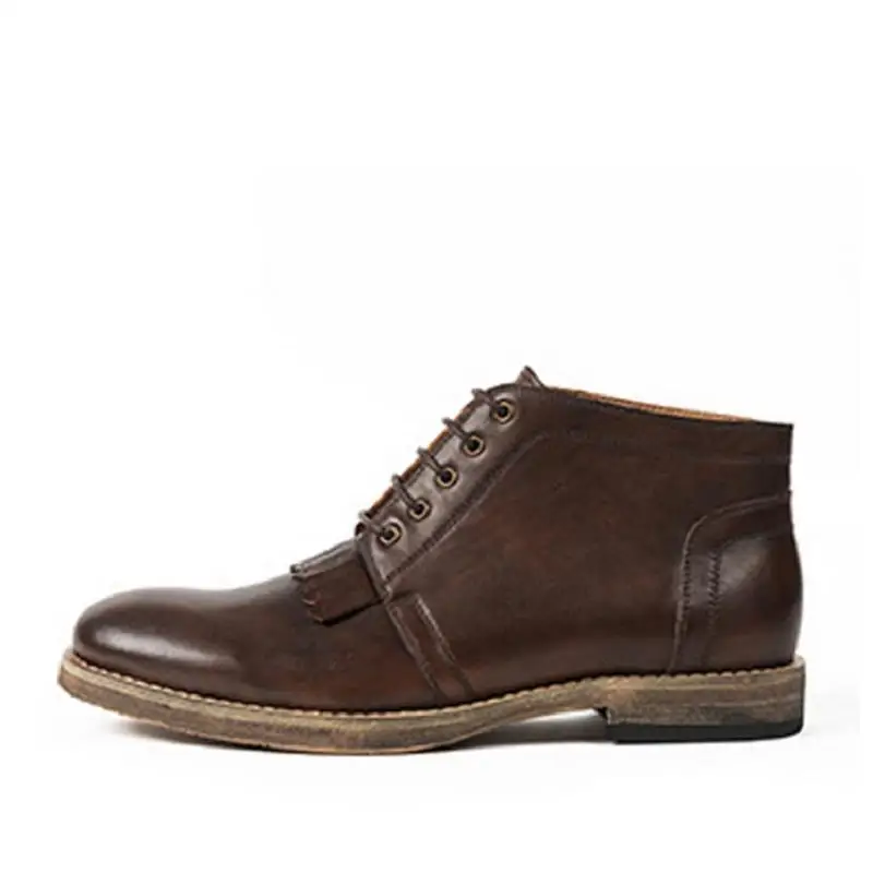 Erkek Zapatos Marca Marrón A Trabajo Bot Oscuro Transpirable Cuero Lace Botines Hecho Gris De Vintage Mens Northmarch Mano Up Nuevo Plataforma Genuino UgdTwTx