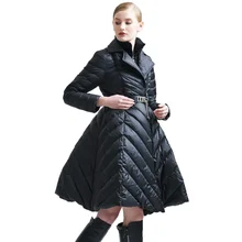 Зимний модный женский светильник, роскошный пуховик из искусственного меха, дизайнерский военный пуховик для женщин EF3228