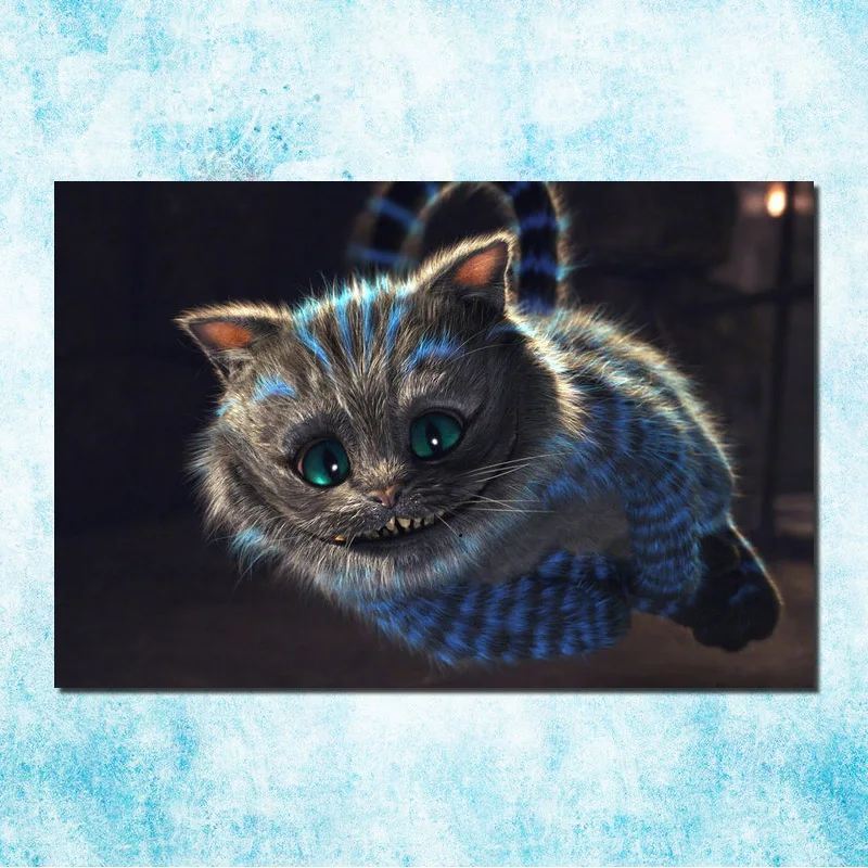 

Alice in Wonderland Movie Art Silk Canvas Poster Print 13x20 24x36 Cheshire Cat Wall Pictures For Living Room Decor (more)-6
