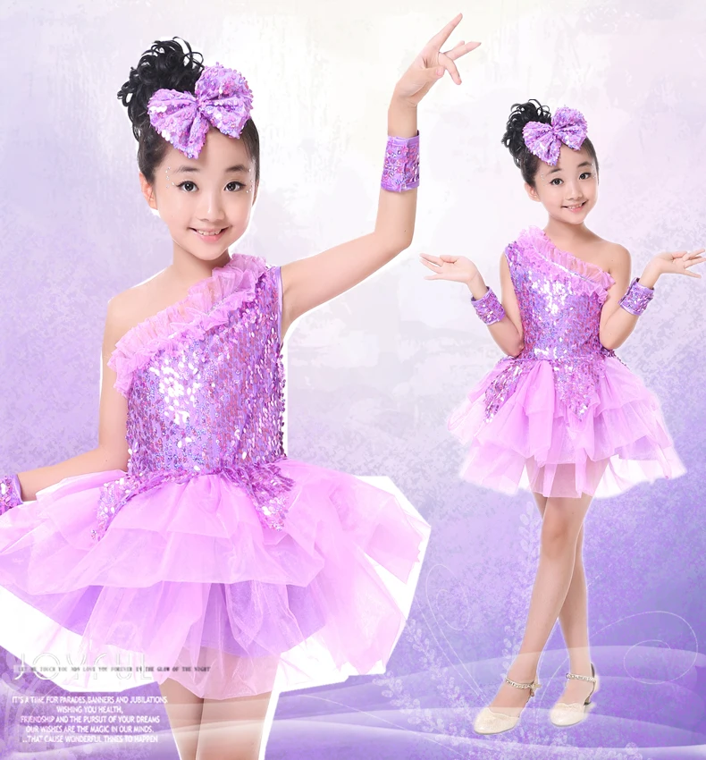 The new children 's dance clothing girls sequins princess princess