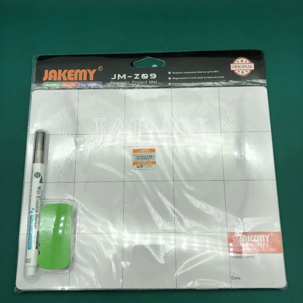 AKEMY JM-Z09 Magnetic Project Mat for Tablet iPhone Repair Screw Work Pad with Marker Pen Eraser holds tiny screws parts |