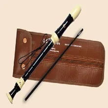 8 отверстий немецкий альт черный пластиковый рекордер F ключ немецкий стиль 8 отверстий кларнет с кожаной сумкой флейта