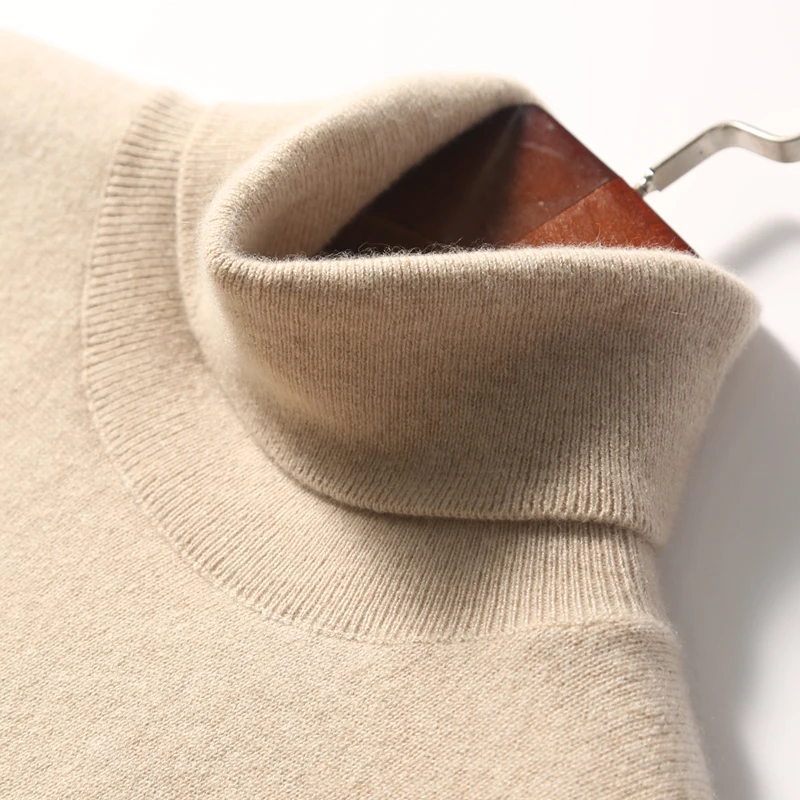 Cashmere A Collo Alto del Maglione Degli Uomini di Autunno Inverno Collo alto A Manica Lunga Colori Solidi Pullover Classico Maglione casual Uomo Copre il trasporto libero 1
