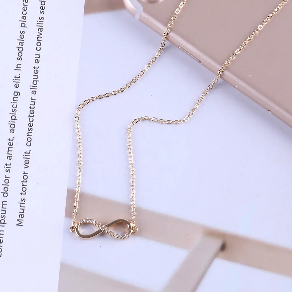 Silver-Gold-Color-Minimalist-Necklace-Ladies-Infinity-Jewelry-Infinite-Charm-Lucky-Number-8-Choker-Chain-Necklace(2)