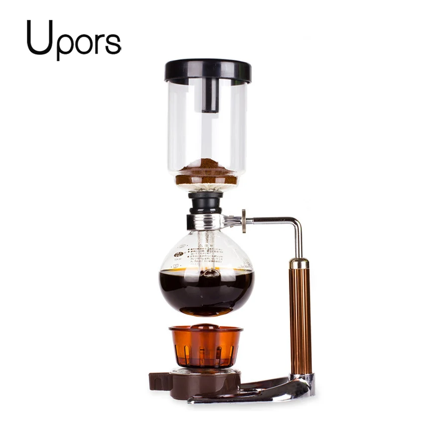 UPORS 3 Cups Glass Tabletop Siphon Coffee Maker Japan Style Syphon