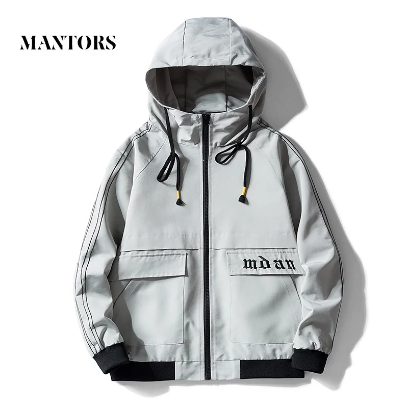 

2019 Men New Bomber Jackets Casual Solid Letter Print Fashion Mens Pilot Jacket Spring Autumn Male Zipper Hooded Baseball Coats