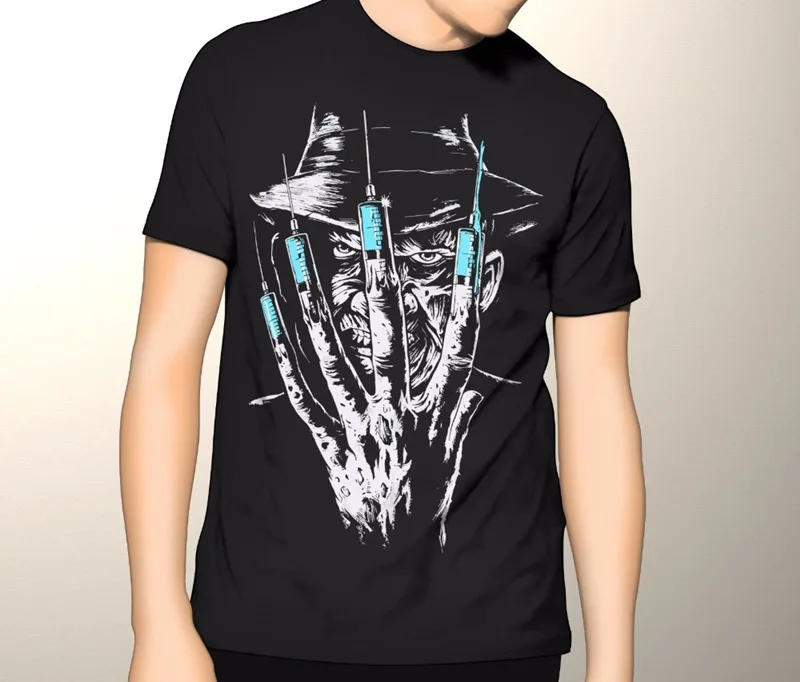 

Adult T Shirt Cotton Freddy Krueger O-Neck Women Short Graphic T Shirts