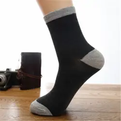 1 пара хлопковых женских носков, компрессионные Дышащие носки для мальчиков, контрастные Стандартные носки meias хорошего качества