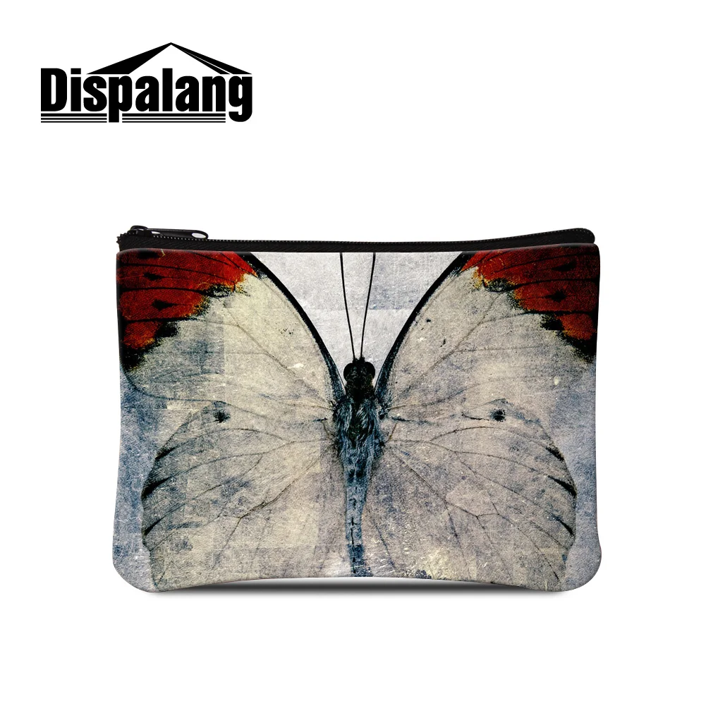 

Dispalang novelty butterflies printing coin purse for girls women's mini cartoon wallet customized animal card bags change case