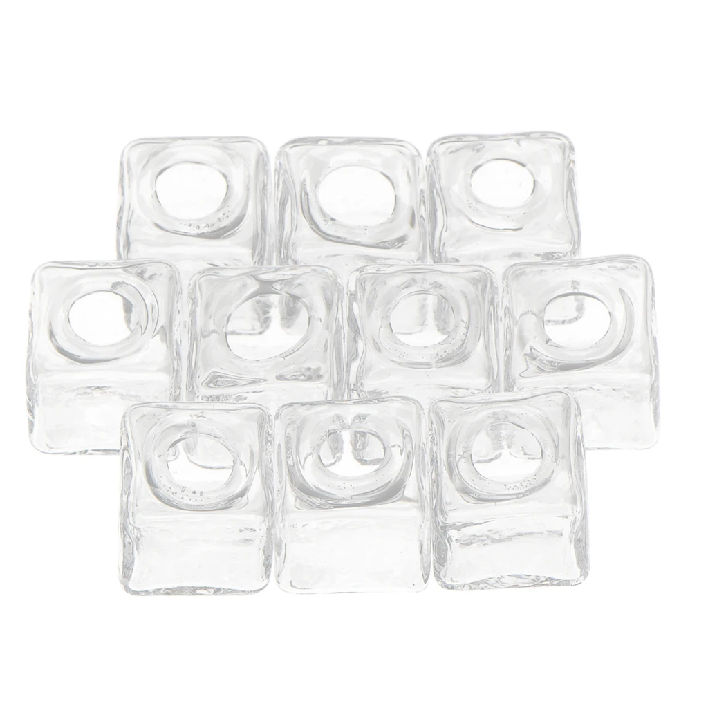 10 Pieces 10mm 13mm 15mm Clear Glass Globe Square Bottle Charms Pendant Wishing DIY Jewelry Makings 