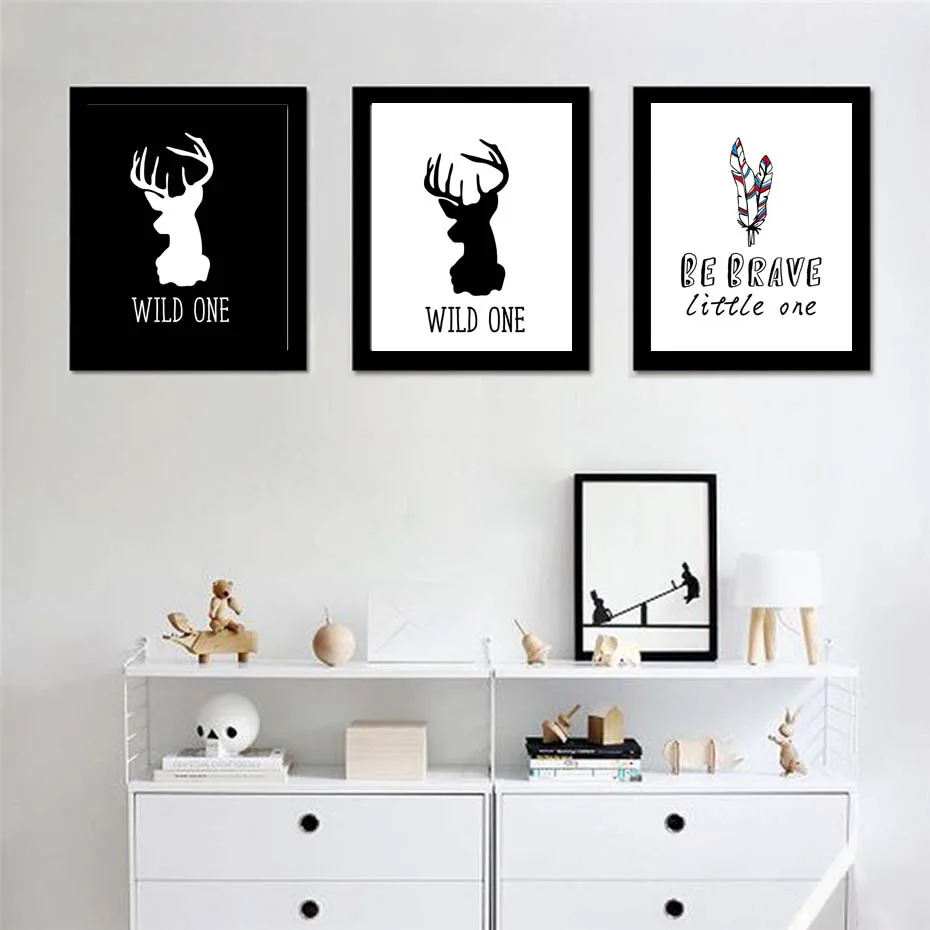 Be Brave Motivational Quotes Posters Prints Kids Letter Canvas Painting On The Wall For Kids Baby Room Modern Creative Art Decor (4)