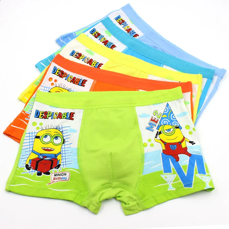5 Pcs/lot Modal Despicable Me/Minions Kids Boys Underwear Children's