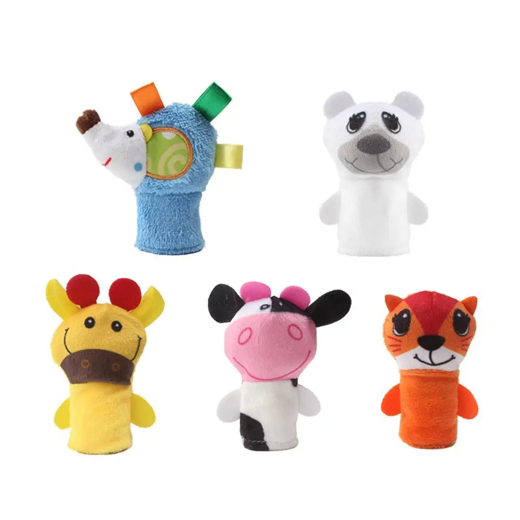 Cute Cartoon Animal Finger Puppet Plush Toys Child Baby Favor Dolls