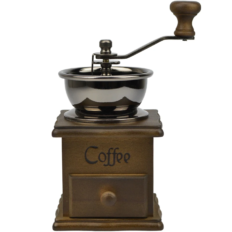 Newest Manual Coffee Bean Grinder Hand Coffee Mill Retro Wood Design Coffee Hand Mill As a Gift ...