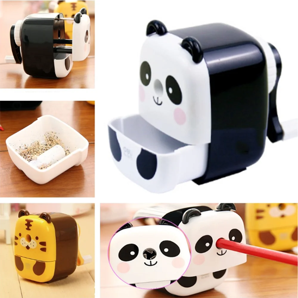 

Cute Cartoon Animals Pencil Sharpener Kawaii Stationery Kids Gift Panda Hand Crank Manual Pen Cutter Tool School Office Supplies