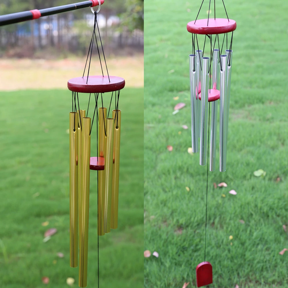 

Amazing Large antirust copper 6 Tubes Wind chime Chapel Bells outdoor decorations birthday gifts to friends and best wishes