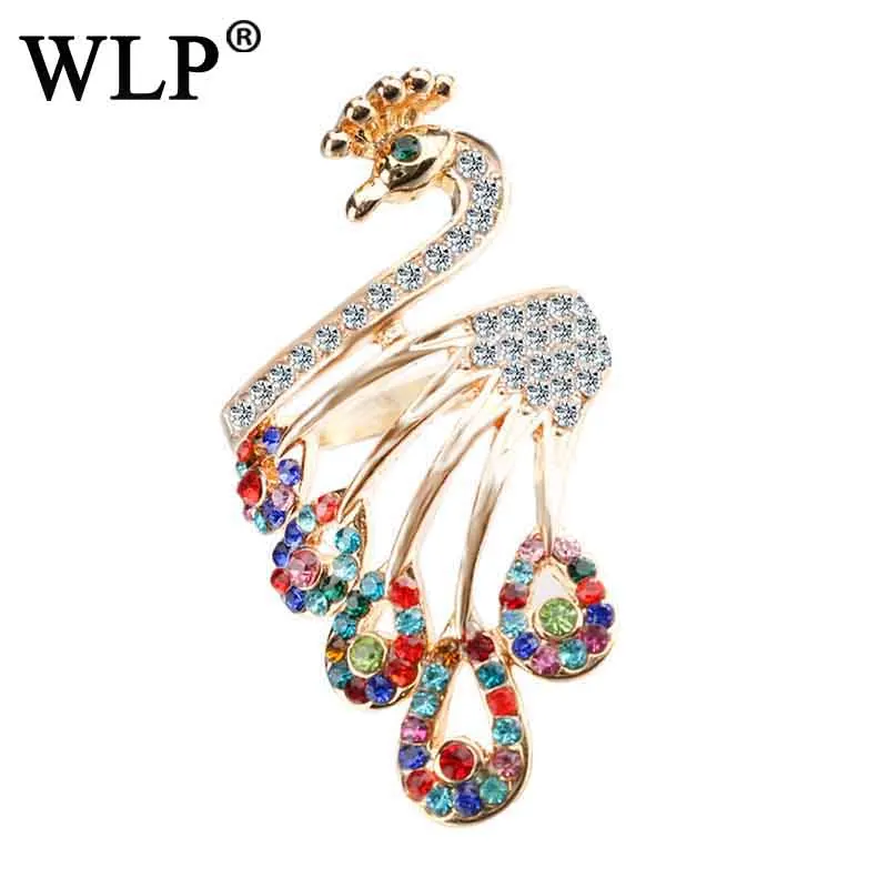 

WLP High Quality Statement Rings Micro Paved AAA Zircon Stone Phoenix Flower Wedding Engagement Finger Ring for Women Party