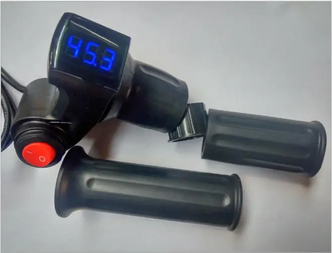 

universal half twist throttle accelerator12-120v for electric scooter ebike with led digital voltage indicator&light horn switch
