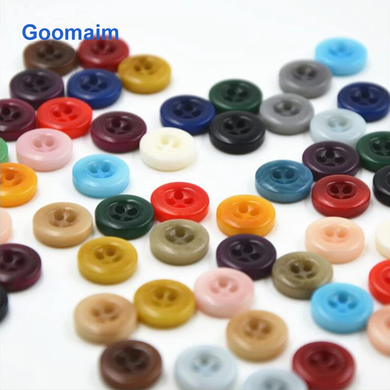 

10pcs fashion natural color resin buttons for jeans sewing shirt 11mm 4 holes candy buttons for children clothing