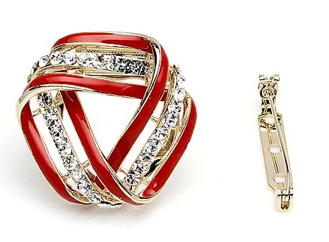 

OneckOha Dual Purpose Crystal Brooch Garment Pashmina Scarf Clip Shiny Rhinestone Hijab Pin Enamel heart Brooch Pin