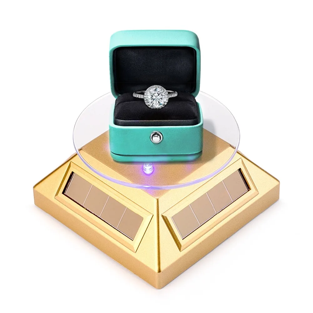 Solar Battery Powered Rotating Jewelry Display Stand  (3)