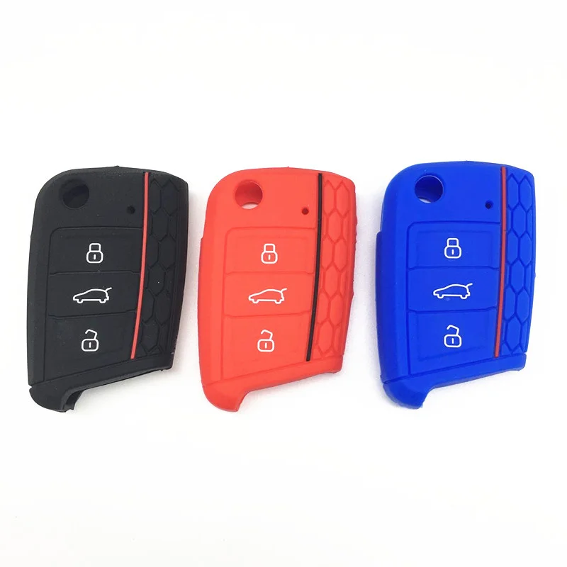 

Honeycomb Silicon Key Fob Protect Cover Case For Polo 2016 Golf 7 MK7 For Skoda Octavia combi A7 For SEAT Leon Ibiza Cuptra