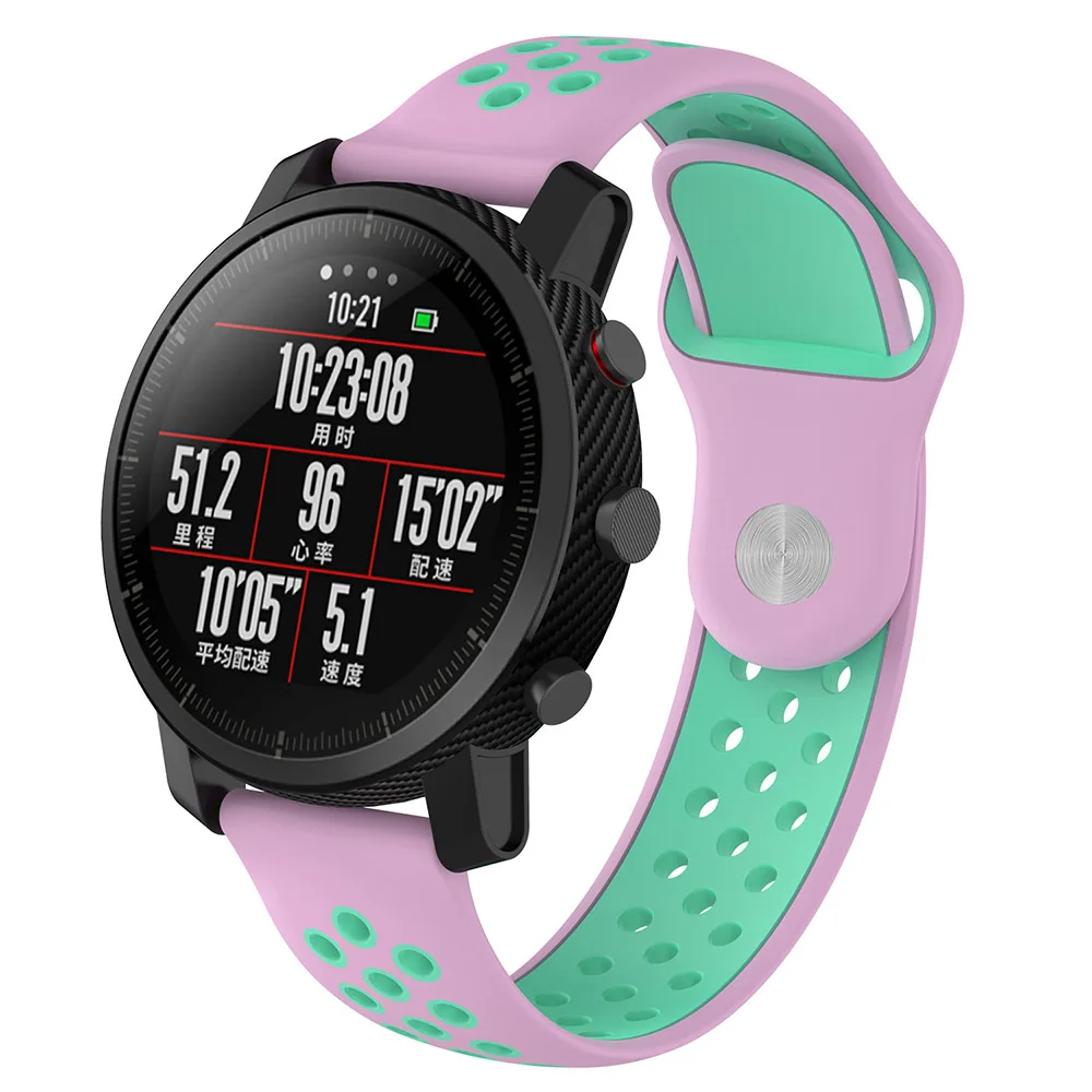 Силиконовый ремешок для huami Amazfit bip GTS GTR sport 3 часы браслет 20 22 мм для samsung gear sport S3 S2 Classic