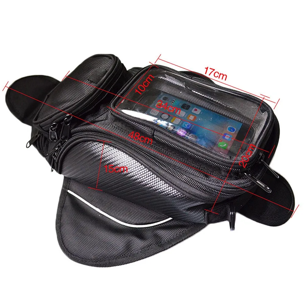 Motorcycle tank bag motorbike oil fuel tank bag Magnetic Tank Bike saddle bag motorcycle bag big screen for phone / GPS