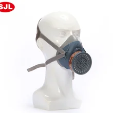 Новая промышленная от пыли, Газа маска респиратор газов, химических фильтр половина уход за кожей лица маска для живописи органических паров Рабочая защитная аспираторная маска