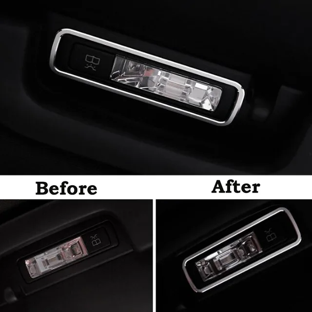 

For Mercedes Benz GLC 2016 2017 2018 Car rear reading Lampshade cover trim Stainless steel auto accessories styling 2Pcs