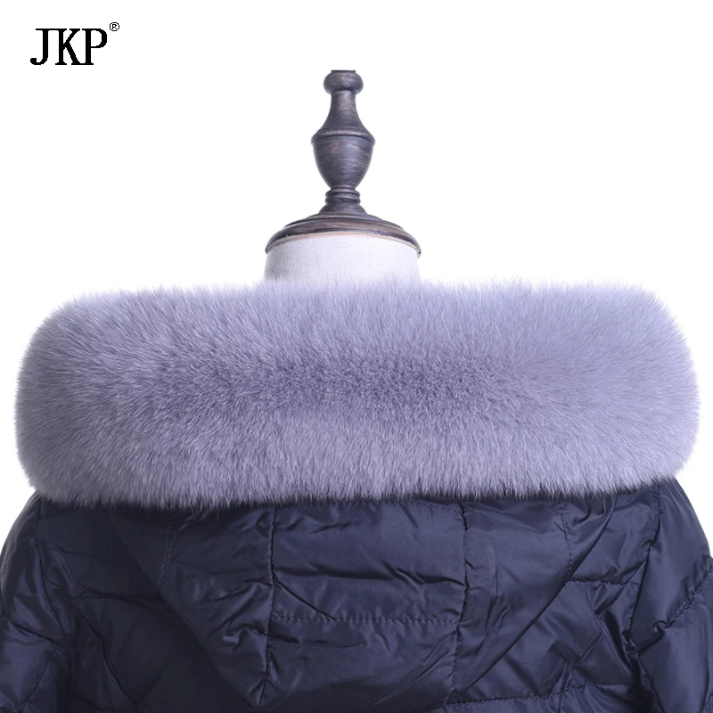 

Winter 100% Real Fox fur collar women genuine fox fur scarf 70cm for women Coat Scarves Fur Neck Cap