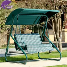 Purple Leaf Outdoor Furniture Canopy Swing Lattice Fringe Outdoor Hammock Patio Backyard Furniture