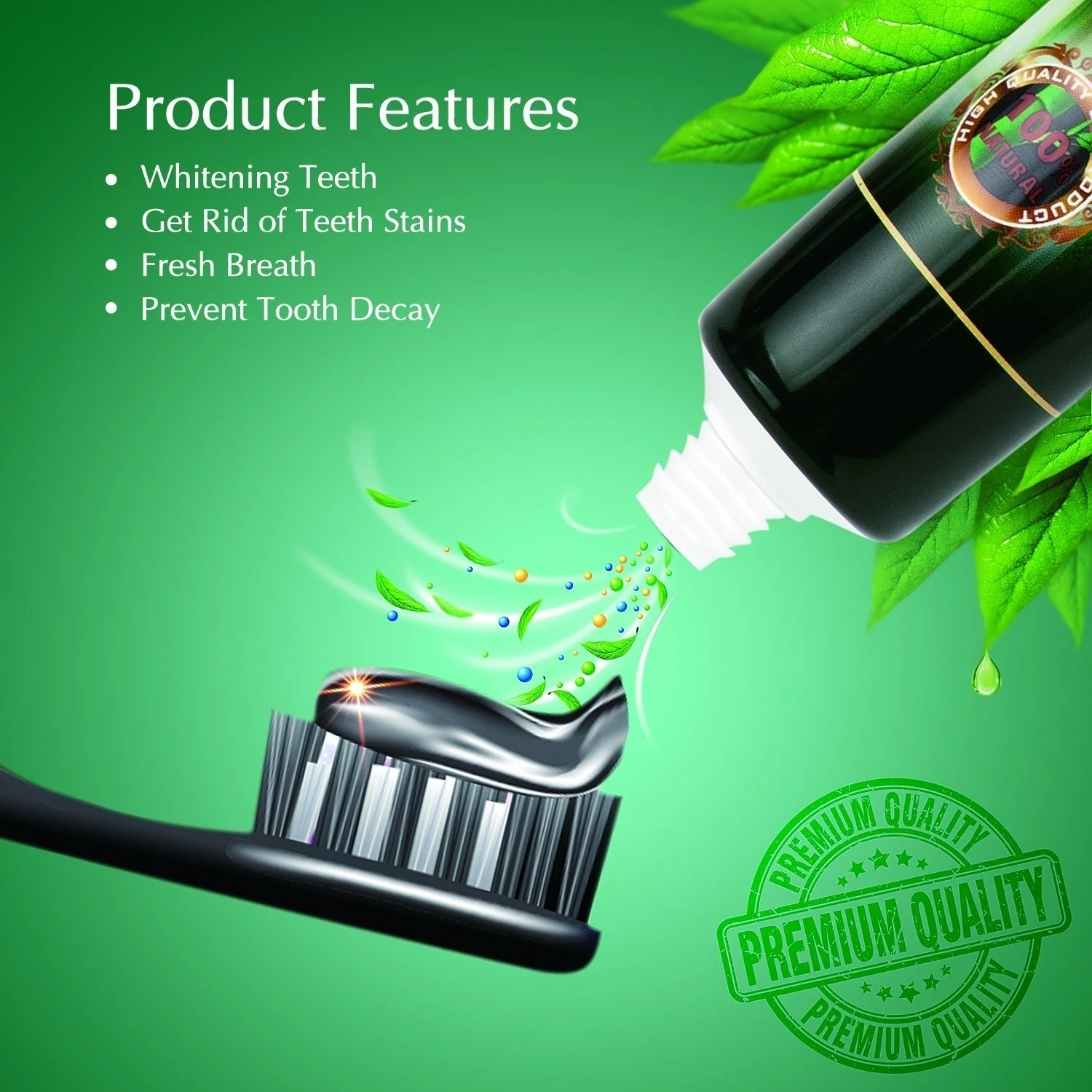 Charcoal Toothpaste, Activated Bamboo (2)