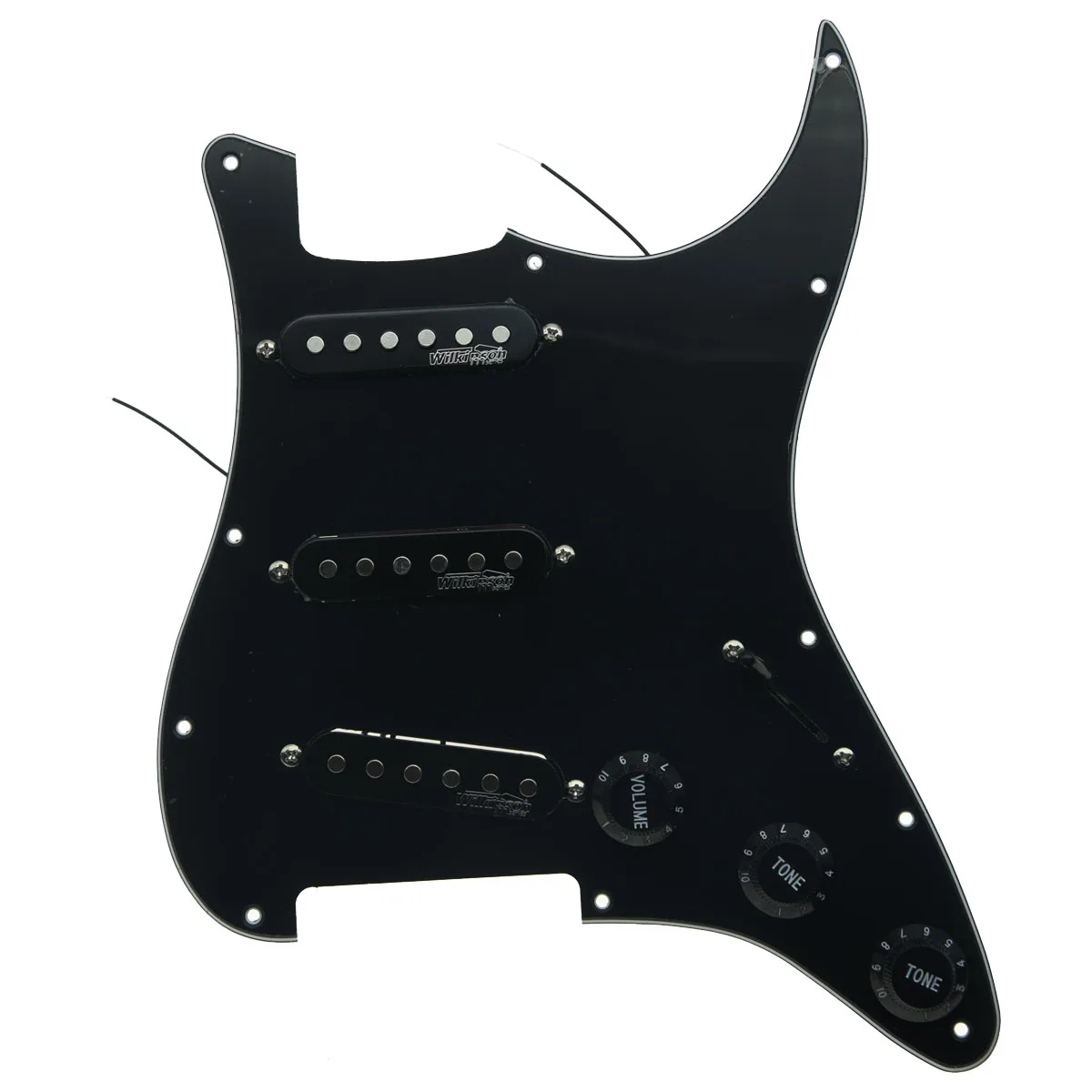Dopro нагруженная гитара накладка с звукоснимателями Wilkinson Prewired ST Pickguard подходит Fender Strat Stratocaster Сделано в США/Мехико - Цвет: Black 3 Ply