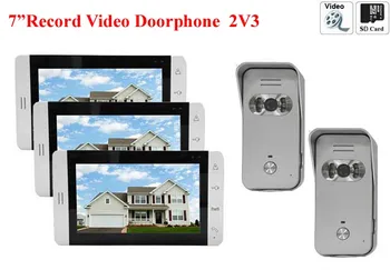

new design indoor monitor 7" hot sale video door phone for villa with recording/snapshot function match IR Camera 2V3