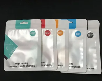 

200pcs/lot 10.5*15cm Plastic clear color zipper Retail Packaging bag for USB CABLE Poly PP bag package bags for data line