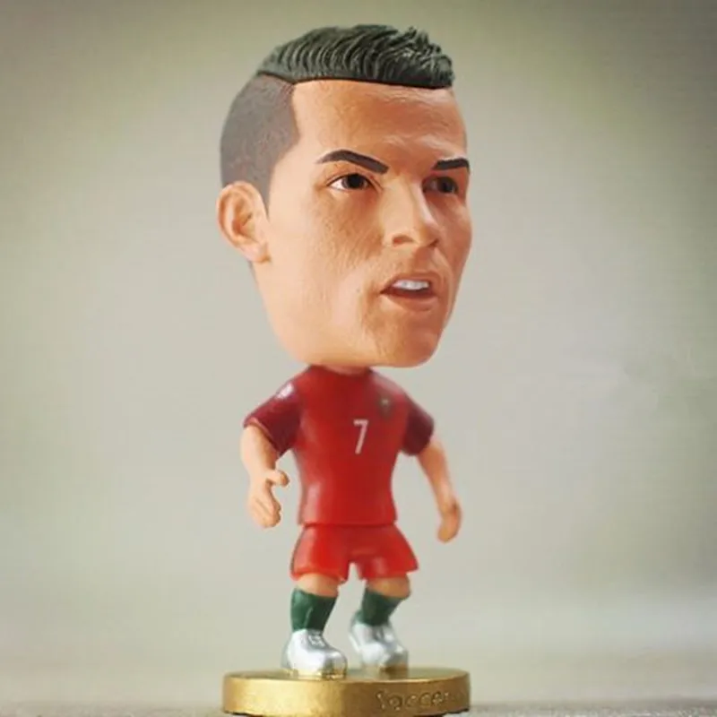 

Soccerwe 2.55" Cartoon Soccer Star Dolls Portugal# 7# C. Ronaldo Figurines Classic Kit Children Toy Gift