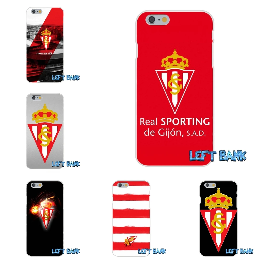Для Samsung Galaxy Note 3 4 5 S4 S5 MINI S6 S7 edge sporting gijon logo Мягкий Силиконовый ТПУ прозрачный чехол