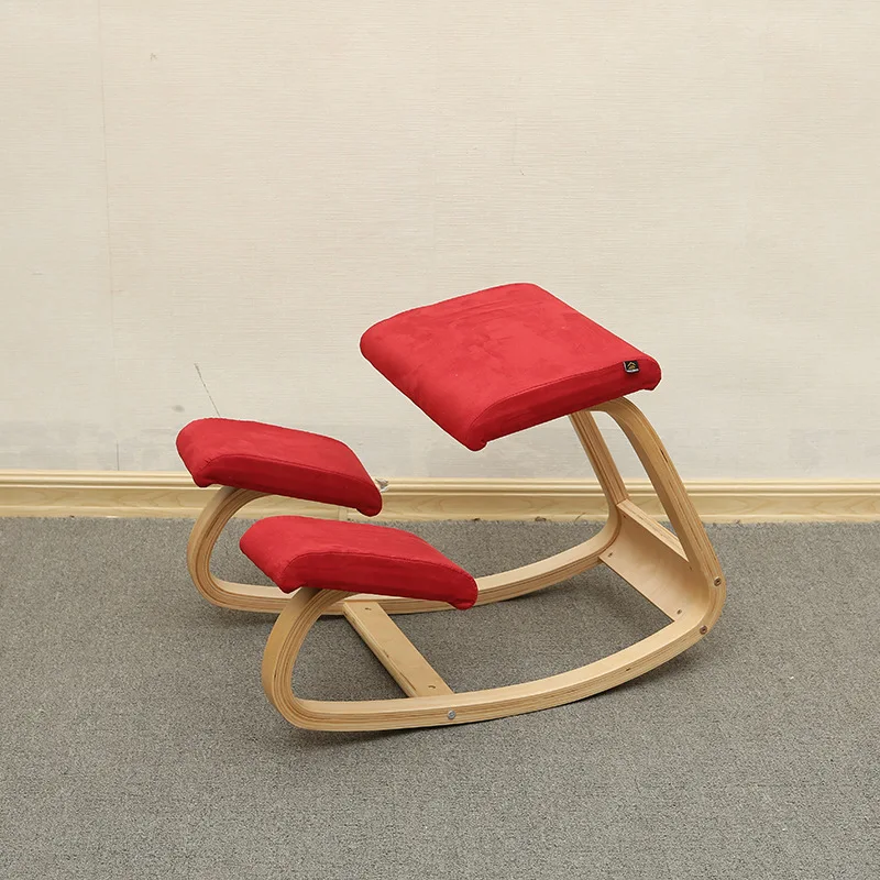 Original Ergonomic Kneeling Chair Stool Home Office Furniture Ergonomic Rocking Wooden Kneeling Computer Posture Chair Design