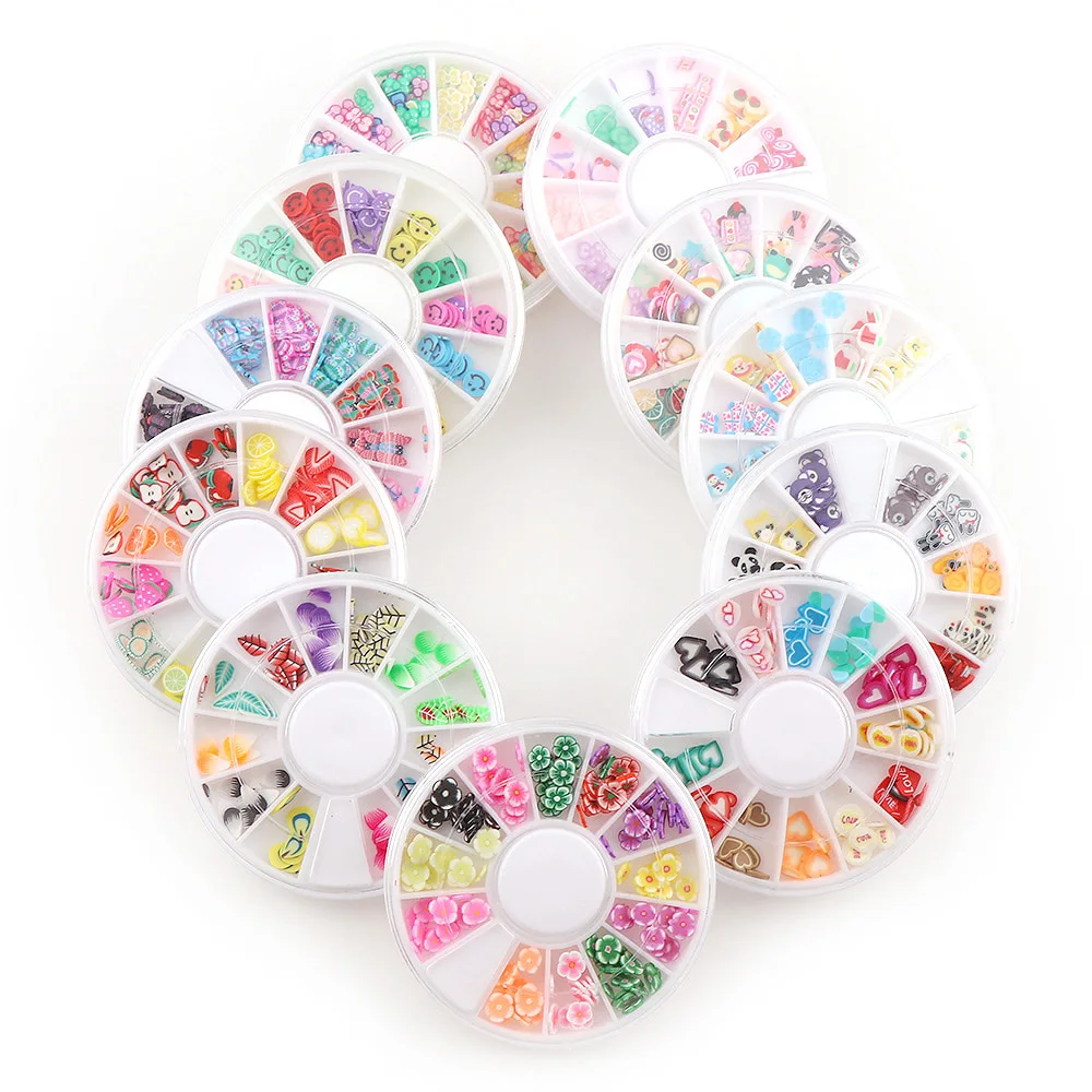 1 Box Mixed Style 3D Mixed Shape DIY Design Slice Petals Nail Art Decoration Manicure Tips 5